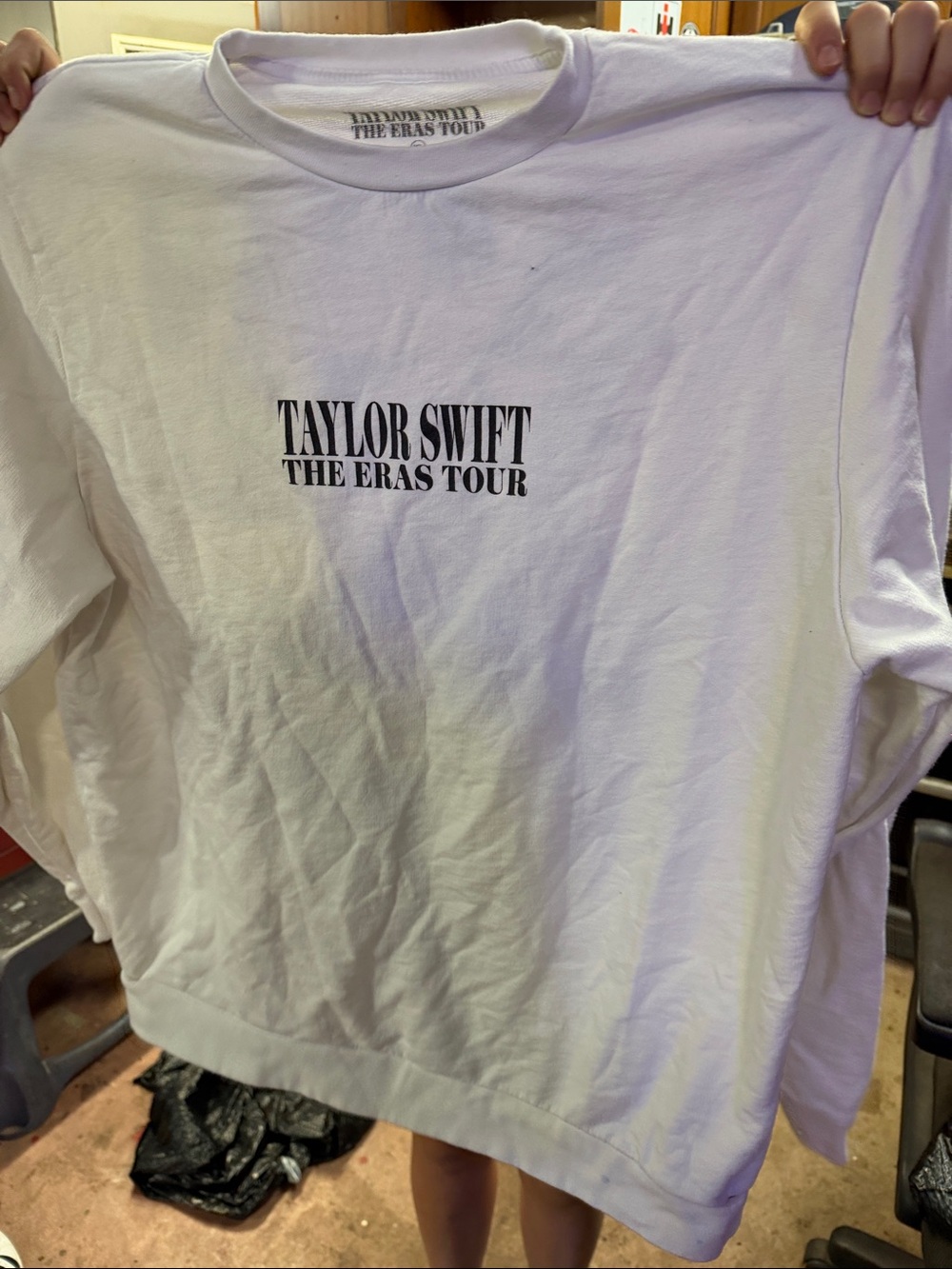 Taylor Swift White Sweatshirt with Black Logo